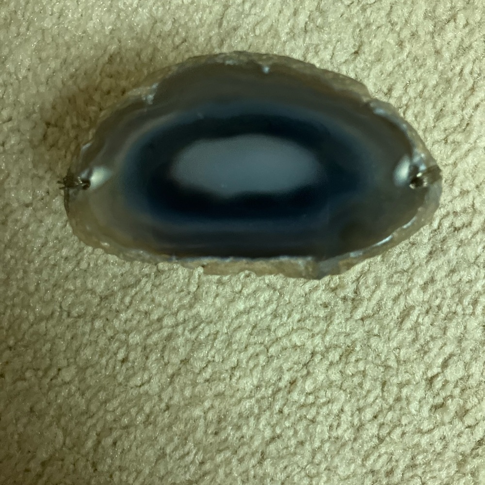 Natural Agate Slice Cuff bracelet